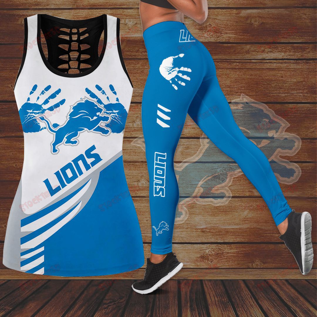 NFL Football 3D Printed Casual Set Women's Waist up U-neck Sports Top Tank Top+High waisted Pants