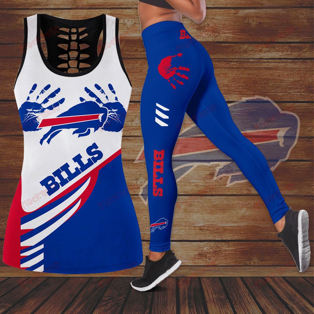 NFL Football 3D Printed Casual Set Women's Waist up U-neck Sports Top Tank Top+High waisted Pants