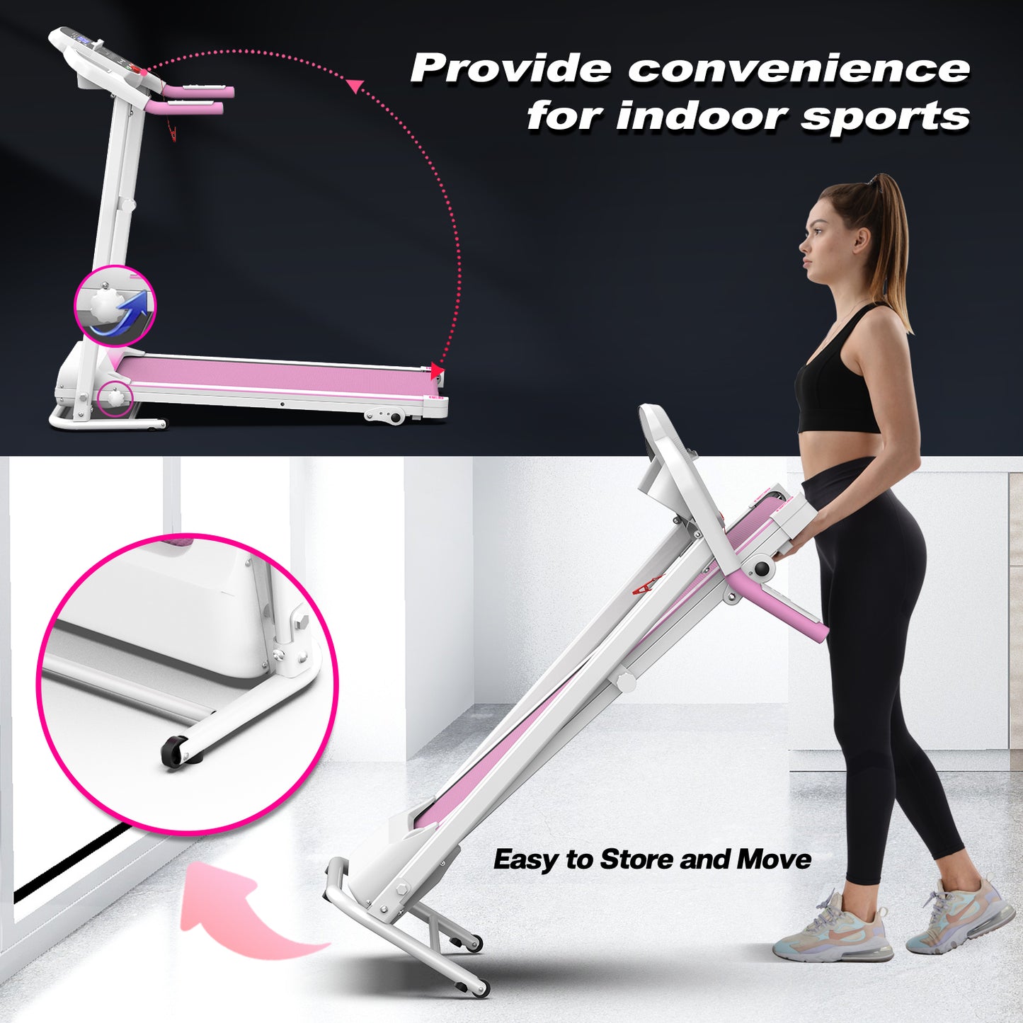 Foldable Treadmill Machine for Home Gym