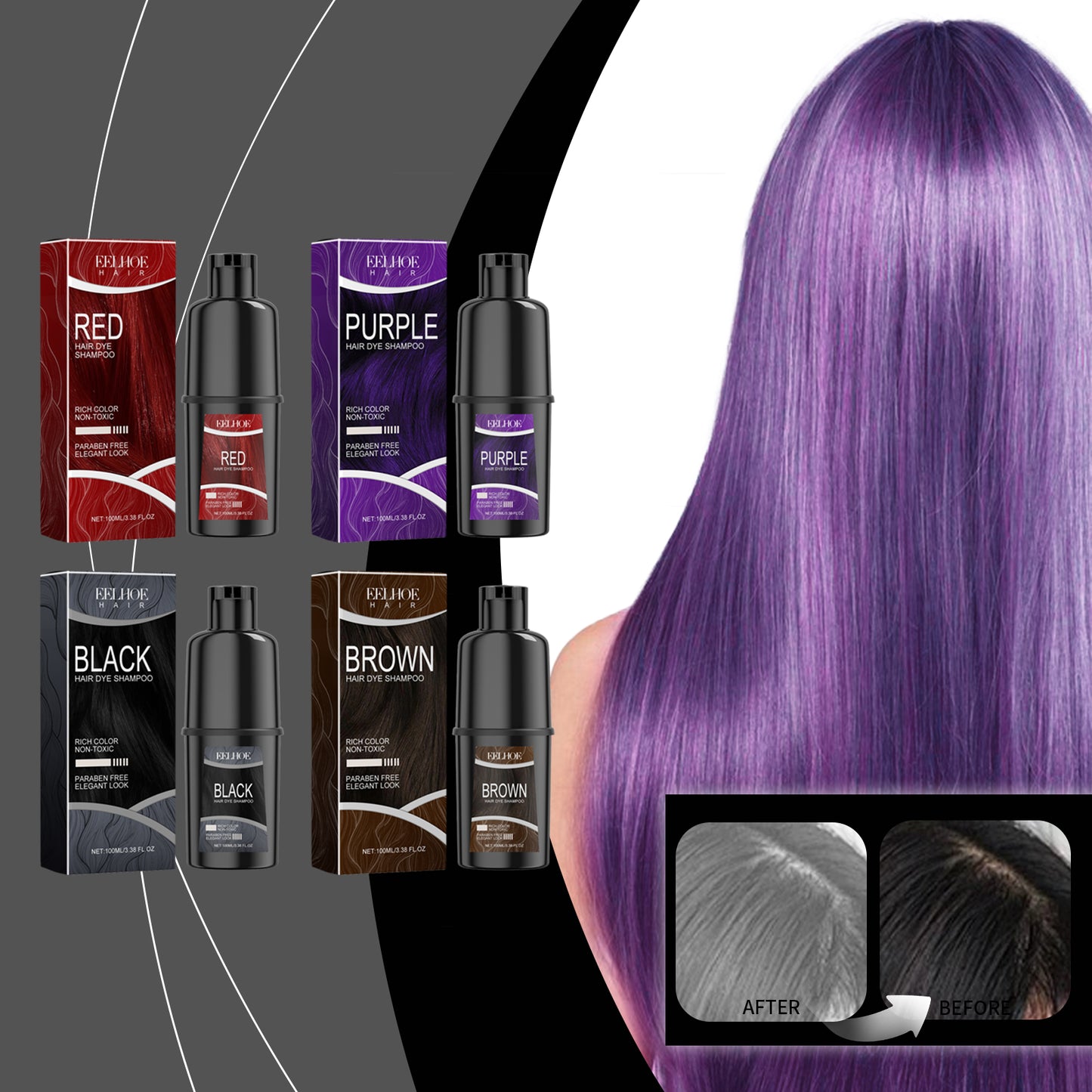 Hair Dye Herbal Shampoo